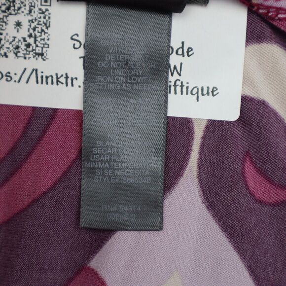 Bisou Bisou Dress Womens 4 Purple Michele Bohbot Short Sleeve Vneck Wrap Style - Picture 16 of 16